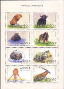 Angola 1998 Lion/ Gorilla/ Elephant/ Giraffe/ Rhino/ Animals/ Wildlife/ Nature  8v sht  (b4360c)