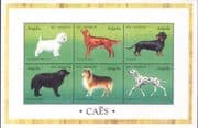 Angola 1998 Terrier/ Setter/ Dachshund/ Dalmatian/ Dogs/ Pets/ Nature/ Animals 6v sht (b3709j)
