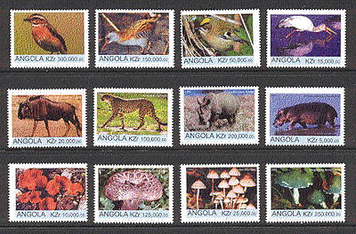 Angola 1999 Animals / Birds / Fungi / Nature 12v b384