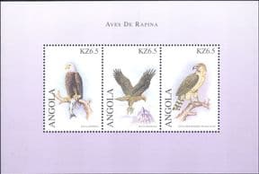 Angola 2000  Birds of Prey/ Eagles/ Nature/ Birds/ Wildlife/ Eagle  3v m/s  (s4137a)