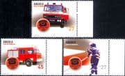 Angola 2004 Fire Engines/ Fire Fighter/ Firemen/ Emergency Vehicles/ Rescue 3v set (n13634)