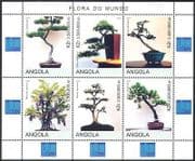 Angola Bonsai / Trees / Nature 6v sht ref:s4016