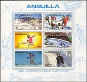 Anguilla 1980 Olympic Games/ Olympics/ Skating/ Ice Hockey/ Skiing/ Luge/ Sports 6v m/s b1480f