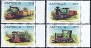 Antigua 1981 Sugar Cane Railway/ Steam Engines/ Locomotives/ Trains 4v set (s703k)