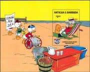 Antigua 1984 Disney/Donald's 50th Birthday/ Christmas/ Cartoons/ Animation 1v m/s (ad1047)