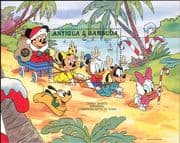 Antigua 1986 Disney/ Christmas/ Mickey/ Minnie/ Goofy/ Pluto/ Cartoons/ Animation 1v m/s (ad1081)