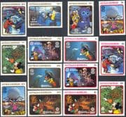 Antigua 1988 Disney/ EPCOT/ Mickey/ Goofy/ Diver/ Diving/ Cartoon/ Animation 14v set (n42578)
