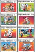 Antigua 1990 Disney/ Hollywood/ Mickey Mouse/ Donald/ Daisy/ Goofy 8v set (n42579)