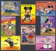 Antigua 1991 Disney/ Mickey/ PhilaNippon/ Judo/ Martial Arts/ Animation/ Cartoons 8v set (n32699)