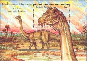 Antigua 1992  Dinosaurs/ Prehistoric Animals/ Nature/ Reptiles  1v m/s  (b7119d)