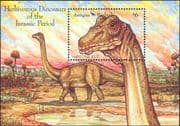 Antigua 1992 Dinosaurs/ Prehistoric Animals/ Nature/ Reptiles 1v m/s (b7119d)