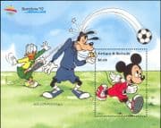 Antigua 1992 Disney/ Olympics/ Olympic Games/ Mickey/ Football/ Soccer/ Sports 1v m/s (b6070ea)