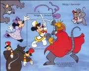 Antigua 1993 Disney/ Christmas/ Greetings / Nutcracker/ Mickey/ Cartoons/ Animation 1v m/s (b6724x)