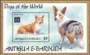 Antigua 1994 Corgi/ YO Dog/ Animals/ Pets/ Nature/ Zodiac/ Fortune/ Luck 1v m/s (b674q)