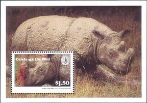 Antigua 1994  Rhinoceros/ Sierra Club/ Animals/ Wildlife/ Nature  1v m/s  (s2463f)