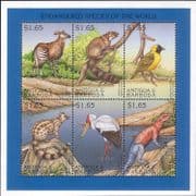 Antigua 1997 Stork/ Weaver Bird/ Okapi/ Squirrel/ Birds/ Animals/ Nature 6v m/s (b2632s)
