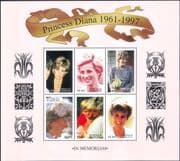 Antigua 1998 Diana, Princess of Wales/ Royal/ Royalty/ People 8v sht (b2171a)
