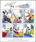 Antigua 1999 Disney/Mickey Mouse 70th/ Donald/ Sports/ Sailing/ Wind Surfing 6v sht (d00234b)