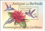 Antigua & Barbuda 1992 Hummingbirds/ Birds/ Nature/ Wildlife/ StampEx 1v m/s (b5069v)