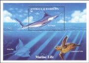 Antigua & Barbuda 1994 Marlin/ Turtle/ Ray/ Marine Animals/ Nature 1v m/s (b7855v)