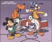Antigua & Barbuda 1997 Disney/ Mickey/ Music/ Guitars/ Drums/ Cartoons/ Animation 1v m/s (ad1029)