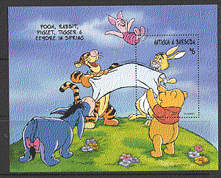 Antigua Barbuda 1998 Disney Winnie the Pooh m/s (b3167)