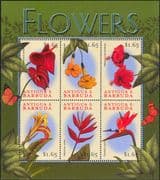 Antigua & Barbuda 2000 Flowers/ Orchids/ Plants/ Nature 6v sht (b4222m)