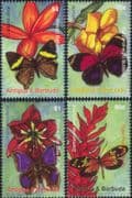 Antigua & Barbuda 2007 Butterflies/ Flowers/ Insects/ Nature/ Plants 4v set (s3781w)