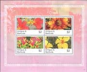Antigua & Barbuda 2007 Flowers/ Plants/ Nature/ Lilies/ Hibiscus 4v m/s (b9427c)