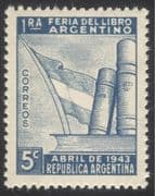 Argentina 1943 National Book Fair/ Books/ Literature/ Printing/ Writing/ National Flag 1v (n44497)