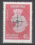 Argentina 1958 Antarctic / Map / IGY 1v (n24213)