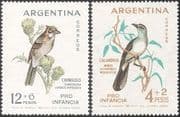 Argentina 1962 Mockingbird/ Sparrow/ Birds/ Nature/ Wildlife/ Welfare Fund 2v set (n31658)