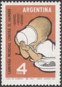 Argentina 1963 Food/ Freedom From Hunger/ FAO/ FFH/ Child/ Milk/ Health/ Welfare 1v (n44501)