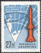 Argentina 1966 Antarctic/ Map/ "Centaur" Rocket/ Space/ Science 1v (n24398)