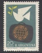 Argentina 1967 Tourist Year / Birds / Dove / Tourism / Animation 1v (n30446)