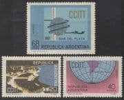 Argentina 1968 Telephone / Radio / Communications / Telecomms / Maps 3v set (n39620)