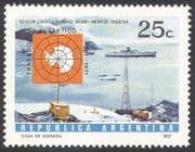Argentina 1972 Antarctic Treaty / Ship / Base / Map / Polar Exploration 1v (n26646)