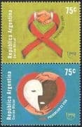 Argentina 2000 UPAEP/ AIDS Awareness/ Medical/ Health/ Welfare/ Animation 2v set pr (n31214)