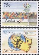 Aruba 2006 Football World Cup Championships/ WC/ Soccer/ Sports/ Games/ Paintings 2v set (b2060h)