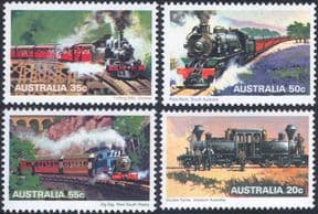 Australia 1979  Trains/ Steam Engines/ Locomotives/ Railways  4v set  (n15877a)