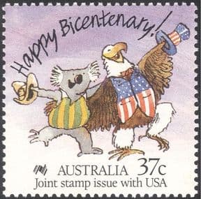 Australia 1988 (USA Joint issue) Bicentenary/ Koala/ Eagle/ Animals/ Birds/ Nature  1v (n21794)