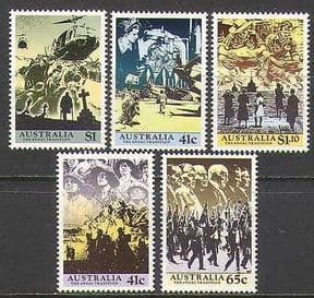 Australia 1990 ANZAC  /  Planes  /  Helicopter  /  Ship 5v (n22477)
