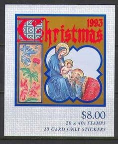 Australia 1993 Christmas  /  Greetings 20v bklt (n20348)