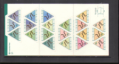 Australia 1994 UNFOLDED Triangles 20v bklt (n13503)