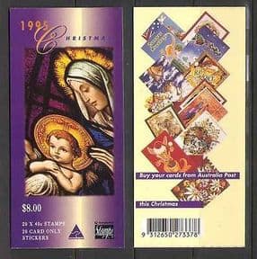 Australia 1995 Christmas  /  Madonna  /  Cards 20v bklt n20350