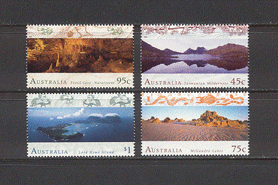 Australia 1996 Landscape / Birds / Turtle 4v set (n19023)