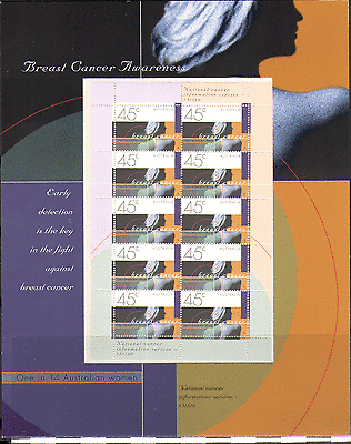 Australia 1997 Medical / Health / Welfare / Breast Cancer 10v sht Pres Pack (n15464)