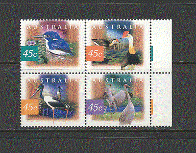 Australia 1997 Wetland Birds 4v blk (n19022)