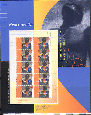 Australia 1998 Heart / Health 10v sht Pres Pack (n15465)