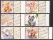 Australia 1999 Greetings / Teddy Bear 6v set ref:b9655
